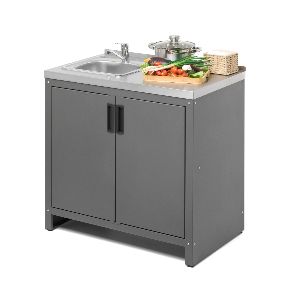 Тумба с мойкой Patio T850M. Вид сбоку