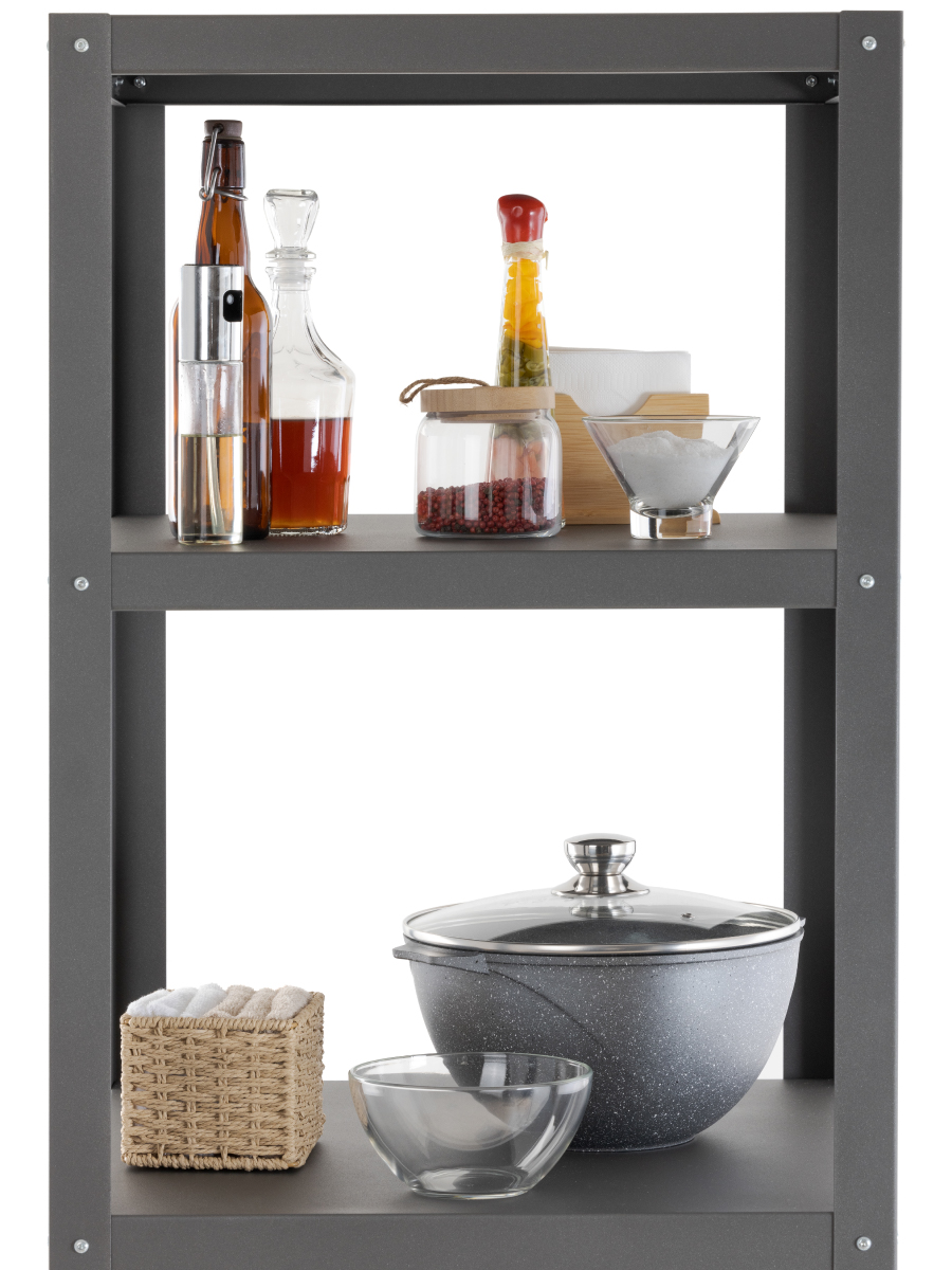 Стеллаж Patio. Вид спереди крупно с принадлежностями